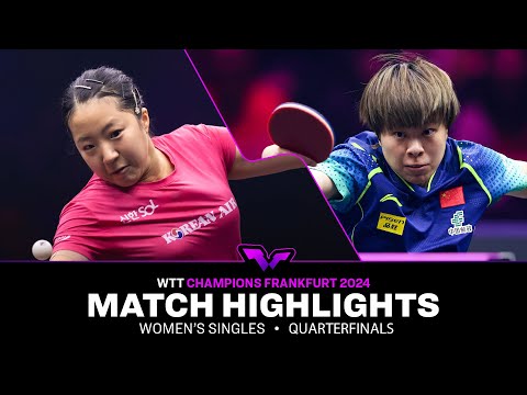 Shin Yubin vs Wang Yidi | WS QF | WTT Champions Frankfurt 2024