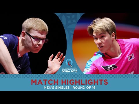 مسابقه پینگ پنگ فلیکس لیبران در مقابل آن جه هیون | قهرمانی جهان 2025