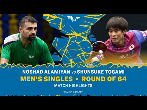 مسابقه پینگ پنگ نوشاد عالمیان در مقابل شون سوکه توگامی | EuropeSmash 2025