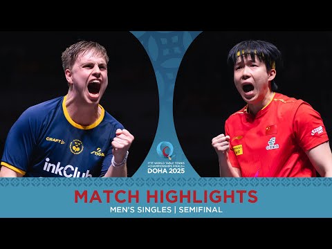 مسابقه پینگ پنگ وانگ چوچین در مقابل ترولس موره‌گورد | قهرمانی جهان 2025