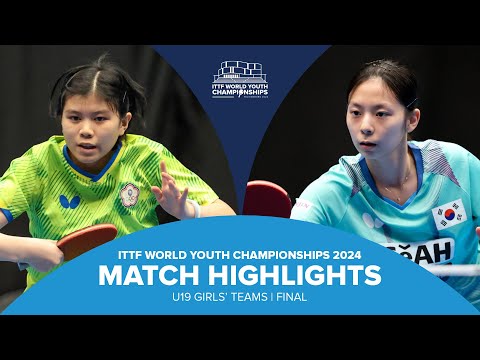Yeh Yi-Tian vs Park Gahyeon | U19 Teams Final | ITTF World Youth Championships 2024