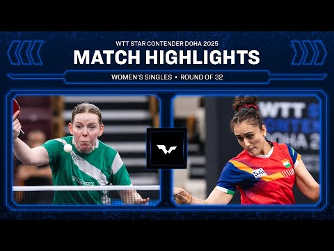 Britt Eerland vs Manika Batra | WS R32 | WTT Star Contender Doha 2025