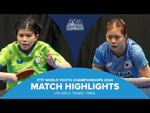 Yeh Yi-Tian vs Yoo Yerin | U19 Teams Final | ITTF World Youth Championships 2024