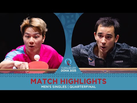 مسابقه پینگ پنگ هوگو کالدرانو در مقابل آن جه هیون | قهرمانی جهان 2025