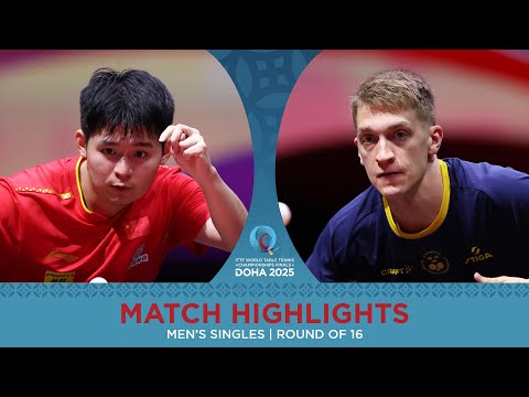 مسابقه پینگ پنگ لین شیدونگ در مقابل آنتون کالبرگ | قهرمانی جهان 2025