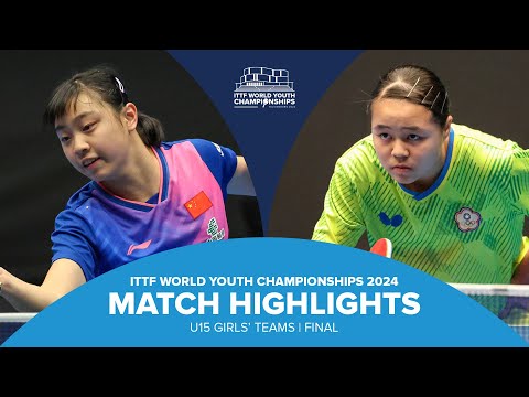 Hu Yi vs Chen Chi-Yun | U15 Teams Final | ITTF World Youth Championships 2024