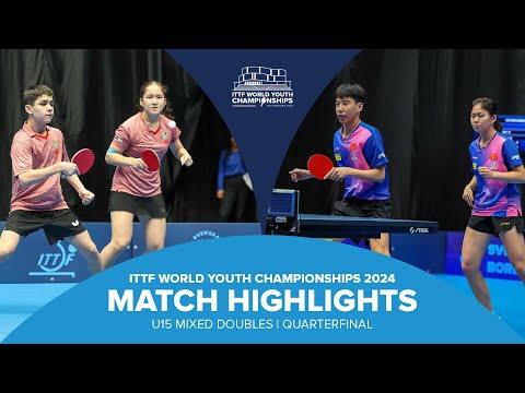 Akhmedov/Erkebaeva vs Li/Yao | U15 XD-QF | ITTF World Youth Championships 2024