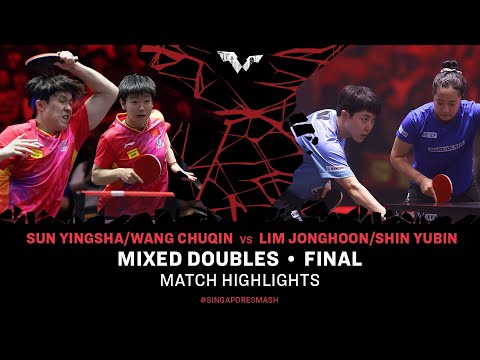 Sun Yingsha/Wang Chuqin vs Lim Jonghoon/Shin Yubin | XD Final | Singapore Smash 2024