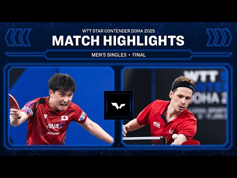 Tomokazu Harimoto vs Jonathan Groth | MS Final | WTT Star Contender Doha 2025