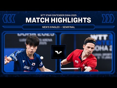 Hiroto Shinozuka vs Jonathan Groth | MS SF | WTT Star Contender Doha 2025