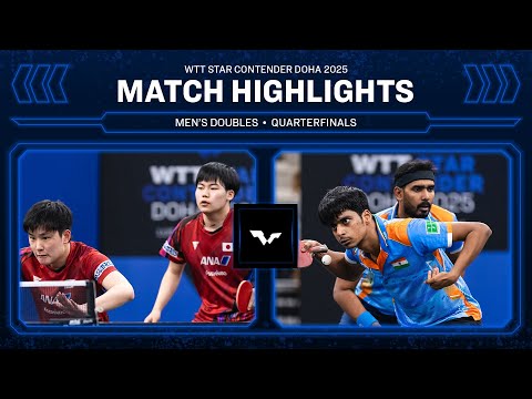 Harimoto/Matsushima vs Achanta/Suravajjula | MD QF | WTT Star Contender Doha 2025
