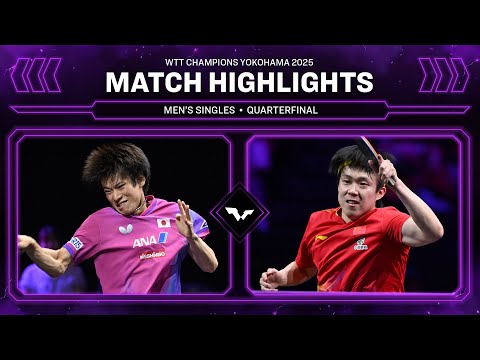 مسابقه پینگ پنگ وانگ چوکین در مقابل شون سوکه توگامی | یک چهارم نهایی WTTYokohama 2025
