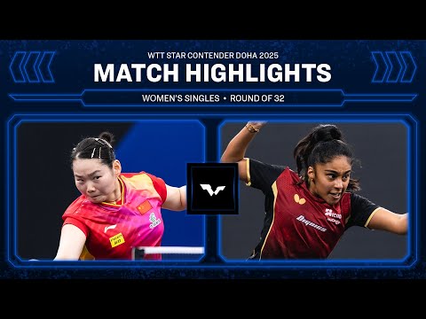 He Zhuojia vs Prithika Pavade | WS R32 | WTT Star Contender Doha 2025