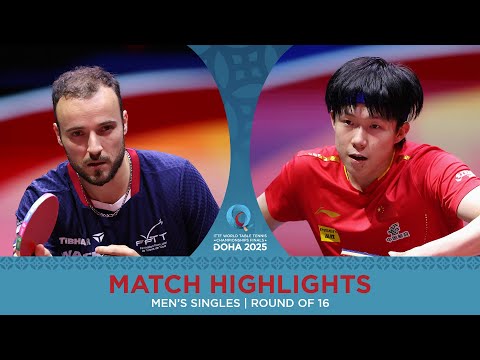 مسابقه پینگ پنگ وانگ چوکین در مقابل سیمون گاوزی | قهرمانی جهان 2025