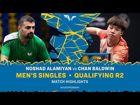 مسابقه پینگ پنگ نوشاد عالمیان در مقابل چان بالدوین | EuropeSmash 2025