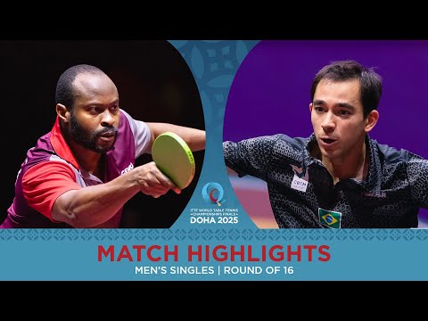 مسابقه پینگ پنگ هوگو کالدرانو در مقابل کادری آرونا | قهرمانی جهان 2025