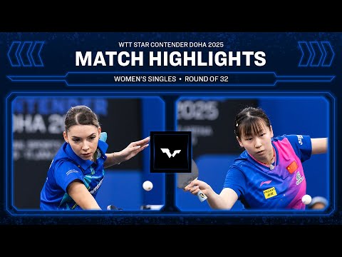 Bernadette Szocs vs Zong Geman | WS R32 | WTT Star Contender Doha 2025