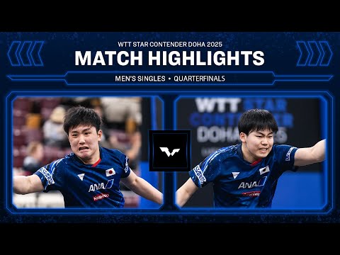 Tomokazu Harimoto vs Sora Matsushima | MS QF | WTT Star Contender Doha 2025