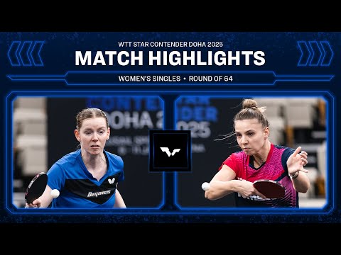 Britt Eerland vs Adina Diaconu | WS R64 | WTT Star Contender Doha 2025