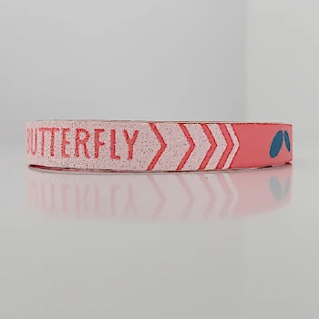 نوار دور راکت ضربه گیر فومی باترفلای رنگ گلبهی فلشی سفید