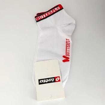 جوراب پینگ پنگ فری سایز باترفلای رنگ سفید-قرمز