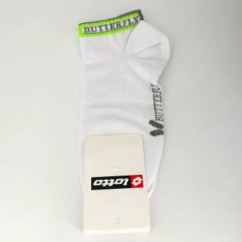 جوراب پینگ پنگ فری سایز باترفلای طرح طوسی-سبز فسفری