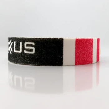 نوار دور راکت ضربه گیر فومی جوو نکسوس رنگ مشکی خط دار سفید-قرمز