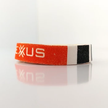 نوار دور راکت ضربه گیر فومی جوو نکسوس رنگ نارنجی خط دار سفید-مشکی