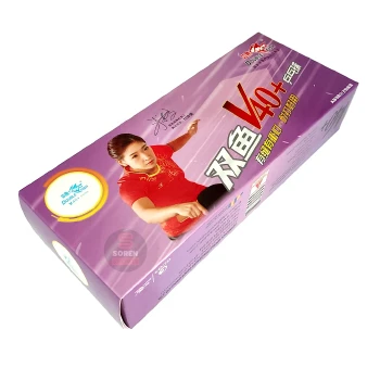 توپ پینگ پنگ دبل فیش v40+ لیبل آبی 10 تایی