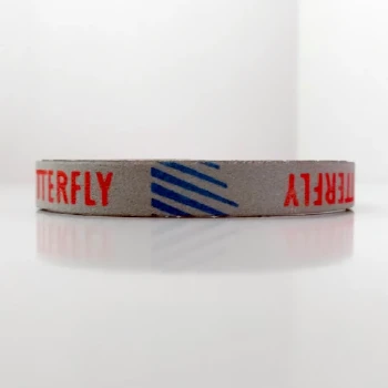 نوار دور راکت ضربه گیر فومی باترفلای رنگ طوسی لوگو قرمز