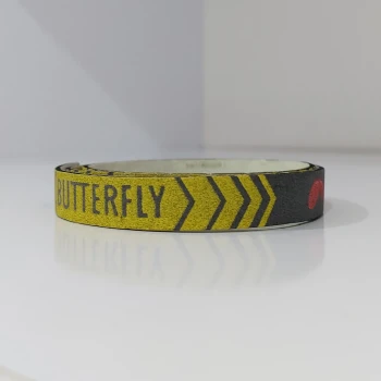 نوار دور راکت فومی باترفلای رنگ ذغالی-زرد فلشی