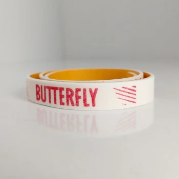 نوار دور راکت ضربه گیر فومی باترفلای رنگ سفید لوگو قرمز