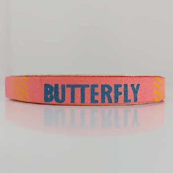 نوار دور راکت ضربه گیر فومی باترفلای رنگ گلبهی خط دار زرد