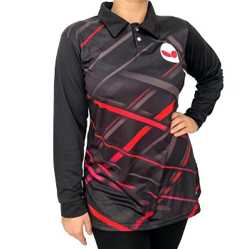 تونیک زنانه طرح باترفلای مشکی قرمز