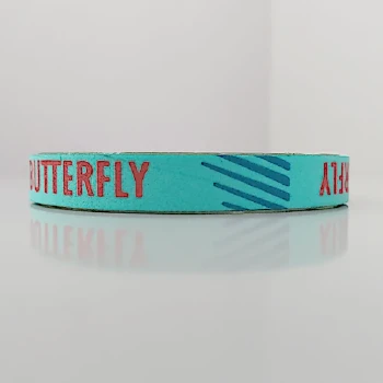 نوار دور راکت ضربه گیر فومی باترفلای رنگ فیروزه ای لوگو قرمز