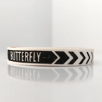 نوار دور راکت فومی باترفلای سفید-مشکی طرح فلش