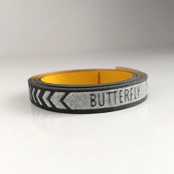 نوار دور راکت ضربه گیر فومی باترفلای رنگ مشکی طرح سفید