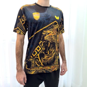 تیشرت باترفلای رنگ سرمه ای-طلایی