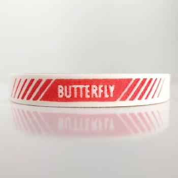 نوار دور راکت فومی باترفلای رنگ سفید طرح خط دار قرمز